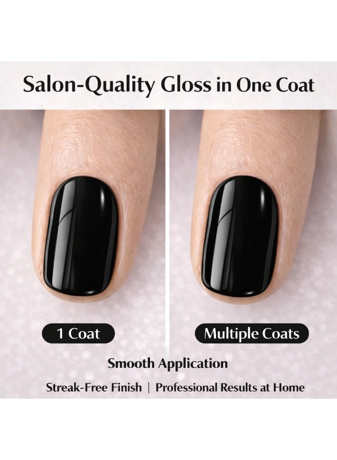 Brunson Classic Nail Polish 18ml Fast Dry Nail Lacquer Nail Harderner Normal Polish Glossy Gel Effect Quick Air Dry Long-Lasting Natural Nail Enamel Salon Quality Manicure Pedicure Regular Polish - Image 4